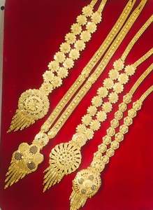 24K Plaqué Or Dubai Mode Bijoux Collier Ensemble Boucles D'oreilles Bracelets Peignes Broches Classique Perle Fleur Anniversaires Cuivre - Product Image 6