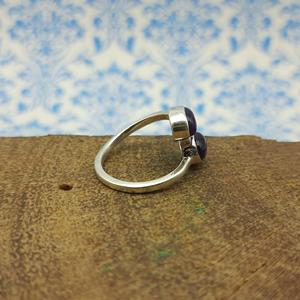 925 Sterling Silver Handmade Designer Ring Oval Cut Améthyste Gemstone Latest Bohemian Artisan Crafted Jewelry for Weddings - Product Image 3