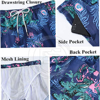 Shorts de bain pour hommes 100% coton, unis, décontractés, légers, séchage rapide, pour la plage, la natation et le surf