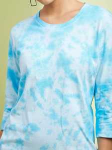 Robe mi-longue élégante Tie Dye pour femmes, nouvelle collection été - Product Image 4