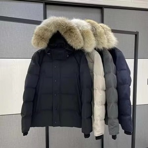 Chaquetas de plumón para hombre al por mayor personalizadas, de invierno, de primera calidad, estilo urbano para exteriores, diseño cálido con capucha de piel - Product Image 6