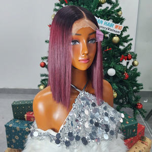 Vietnamese 100% Virgin Remy Human Hair Wig Machine Double Weft Bone Straight Color No <b>Tangle</b> No Shedding Wholesale Price - Product Image 3