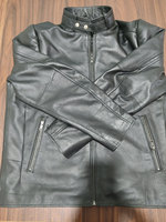 Vente en gros de veste en cuir véritable à col élégant Vestes coupe-vent haut de gamme pour hommes Vestes en peau de mouton à fermeture éclair Fabricant