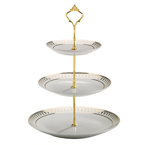 Soporte de pastel de metal chapado en oro de diseño real Soporte de pastel de fiesta de boda moderno redondeado de la mejor calidad - Product Image 6