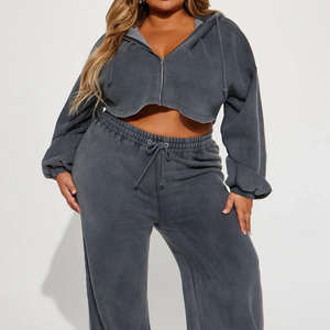 Conjunto Deportivo de Dos Piezas para Mujer, Sudadera Corta con Cremallera Completa, Ligero, Cómodo, Informal, Transpirable - Product Image 5