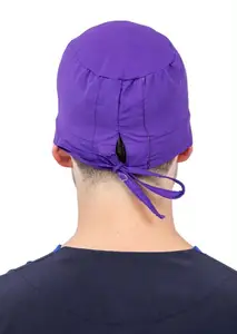 Men Antifluid Purple Scrub Medical Cap Custom