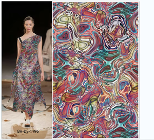 Bajo Moq Diseño digital personalizado 100% Viscosa Impresión digital Tela de popelina de rayón - Product Image 4