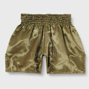 Shorts de Muay Thai de haute qualité avec taille élastique, motif uni sportif, séchage rapide, Spandex/Polyester, design de logo personnalisable - Product Image 6