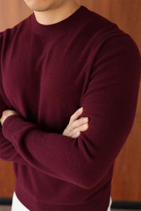 Fabricante de Suéteres para Hombre, Suéter de Cachemira de Invierno Personalizado con Cuello Redondo, Estilo Básico, Suministro ODM, Suéter de Cuello Redondo para Hombre - Product Image 3