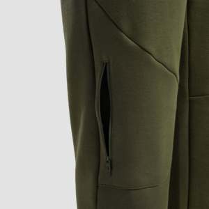Pantalon en cuir véritable Axis Strike (Olive) – Pantalon cargo tendance pour l'entraînement, logo personnalisable, fermeture éclair, taille mi-haute – Tailles XL à 6XL - Product Image 6