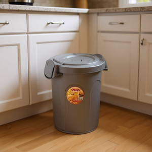 Stefanplast Bidoncino (8Lt) Silver Waste <b>Bin</b> with SPEEDY Clip-on <b>Lid</b> 70250 Model - Product Image 3