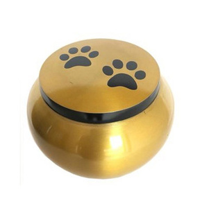 Handmade Modern Brass Pet Cremation Urns Customized Wholesale <b>Memorial</b> <b>Cat</b> and Dog Urns for Ashes - Product Image 2