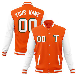 Chaquetas Universitarias Personalizadas OEM, Chaqueta de Cuero y Lana Transpirable de Talla Grande para Hombre - Product Image 1