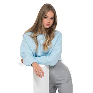 Sudadera corta con estampado de logotipo personalizado para mujer, talla grande, multicolor, ajuste holgado, informal, Invierno 100%, forro polar de algodón, respetuoso con el medio ambiente - Product Image 3