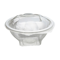 Tazón para Ensalada de 500cc con Tapa Abatible de PET, de -15°C a +55°C, 75 Piezas, B2B