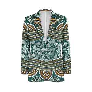 Nouvelle mode OEM, costume d'hiver à deux boutons entièrement sublimé, brillant, imprimé floral, peinture, manches longues, blazer pour homme - Product Image 3