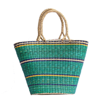 Design tendance ! ! Sacs de shopping en paille naturelle colorée, sacs à main vintage d'été pour la plage, fabriqués au Vietnam par le fabricant