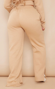 Ensemble de survêtement 2 pièces élégant pour l'hiver, à capuche, imprimé personnalisé, coupe régulière pour femmes, en molleton de coton, survêtements en gros - Product Image 5