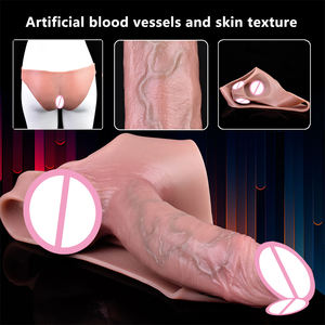 SXXY enorme realista Strap-on Hollow Dildo usable pene manga pantalones para hombres mujeres Gay lesbianas adultos silicona juguetes sexuales Sexshop - Product Image 4