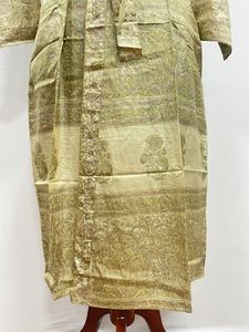 ชุดคลุมกิโมโนผ้าไหมทำมือสไตล์โบฮีเมียนสำหรับผู้หญิง แบรนด์อินเดีย แขนยาว มีโลโก้ด้านหน้า เหมาะสำหรับใส่พักผ่อนในฤดูร้อน หรือเป็นชุดคลุมสำหรับงานแต่งงาน - Product Image 3