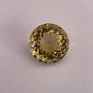 Cuarzo Limón de 15 mm, Corte Portugués, Facetado, Piedras Preciosas Sueltas para Joyería, Origen India - Product Image 1