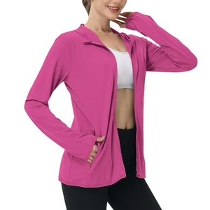 Custom Breathable Spandex/Nylon Plus Size Yoga Top Ladies Fitness <b>Jacket</b> Comfortable Smooth Athletic Wear for <b>Workout</b> - Product Image 4