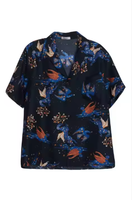 Chemise homme personnalisée à manches longues col en V en tissu Oxford, imprimé hawaïen plage d'été, motif palmiers, respirante, séchage rapide, coupe classique