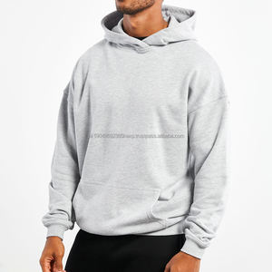 Sweat à capuche surdimensionné pour homme, double couche, 500 g/m², impression puff, lourd, ample, 400 g/m², pull en coton de luxe, sweat à capuche personnalisé - Product Image 2