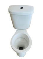 WC moderne italien de qualité supérieure, deux pièces, en céramique blanche, à poser au sol, à siphon en S, à double chasse, à chasse par gravité en PP, pour salle de bain compacte