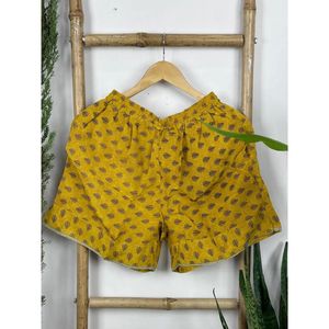 <b>Boho</b>-Stil Herren Boxershorts Aus Seidenmischung Kurz Geschnittene Nachtwsche Loungewear Und Strandbekleidung Mit - Product Image 1