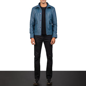 Veste en cuir pour homme, couleur unie, style moderne, décontractée, confortable, streetwear, fabriquée au Pakistan, veste tendance pour homme - Product Image 1