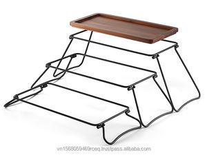 Bandeja de servicio de 3 niveles de madera de acacia, soporte para cupcakes y Plato decorativo para exhibición de buffet de postres para fiestas - Product Image 3