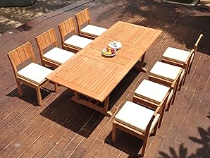 Conjunto de Comedor de Madera Resistente a la Intemperie (8 Plazas) - Product Image 2