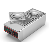 Bain-marie électrique commercial à 3 bacs pour la fonte du chocolat, chauffe-plats, équipement de restauration, bain-marie