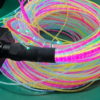 Tuiles sensorielles multicolores 3*0,75 mm, câble à fibres optiques scintillantes UV, lumières sensorielles à fibres optiques interactives pour enfants autistes
