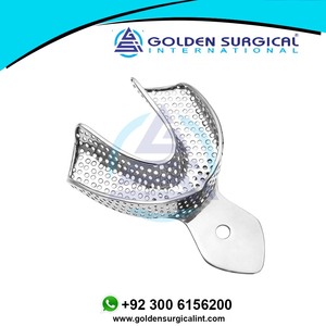 Plateau d'empreinte dentaire, grand plateau d'empreinte, inférieur, perforé |   Instruments dentaires orthodontiques autoclavables - Product Image 2