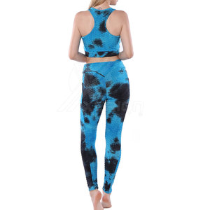 Ensemble de yoga professionnel dernier style ensemble de yoga pour femmes avec impression tie dye nouvel arrivage ensemble de yoga pour femmes - Product Image 2