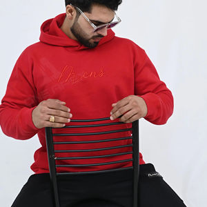 เสื้อมีฮู้ดผ้าฟลีซสำหรับผู้ชายผ้าคอตตอนมีฮู้ดปักลายด้วยผ้า3D GSM น้ำหนัก100% - Product Image 2