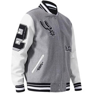 Veste universitaire d'hiver pour homme, haute qualité, 100% laine, design vintage hip-hop personnalisé, broderie sur le devant, coupe-vent, respirante - Product Image 3