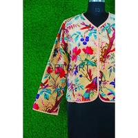 Manteau d'hiver en velours matelassé imprimé et tissé réversible pour femme, à manches trois-quarts, style safari, tricoté et respirant, vente en gros