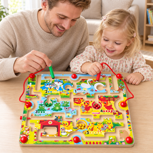 Nuovo Giocattolo Educativo Montessori: Labirinto Magnetico per l'Ordinamento dei Colori, Puzzle di Conteggio e Ausilio Didattico per l'Alfabeto per la Prima Infanzia - Product Image 2