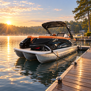 <span class=keywords><strong>Yate</strong></span> Pontón Recreativo Moderno y Personalizado con Motor Fuera de Borda para Pesca Familiar, Cruceros de Fin de Semana y Deportes Acuáticos - Product Image 2