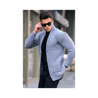 Nouveau design Cardigans pour hommes couleur souillée et à la mode du fabricant turc