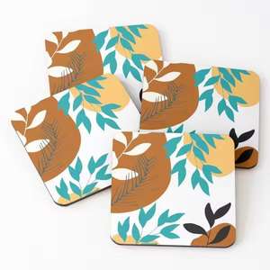 Tapete de mesa de madera con estampado esmaltado de estilo de patrón personalizado de clasificación superior, tapete de bebida de café, piezas de decoración decorativa, posavasos de madera de rejilla - Product Image 2