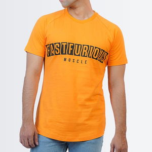 T-shirts décontractés pour hommes à col rond doré Vêtements confortables Dernière conception Vente chaude T-shirts décontractés - Product Image 1