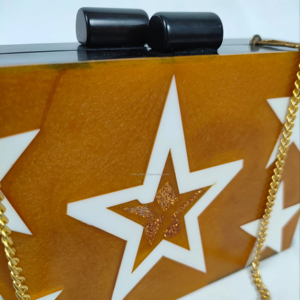 Bolso de Mano de Resina Pintado a Mano de Primera Calidad con Diseño de Modelo CTR, Aspecto Elegante, Decoración, Bolsos de Lujo para Mujer al por Mayor - Product Image 1