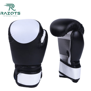 Razorts Nouveau Design Gants de boxe en cuir de vachette doré pour adultes et enfants Gants d'entraînement MMA à poignet lacé pour usage extérieur - Product Image 6