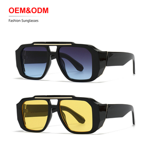 กรอบแว่นกันแดดแฟชั่นทรงใหญ่ ดีไซน์โดดเด่น รับผลิตตามแบบ (OEM) สำหรับผู้ชาย ป้องกันรังสียูวี 400 ป้องกันแสงสะท้อน เหมาะสำหรับขับรถ ใช้ได้ทั้งผู้ชายและผู้หญิง สไตล์วินเทจ ขายส่ง เลนส์หลากสี รับทำโลโก้ รูปทรงวงรี - Product Image 1