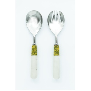 Servidor de Ensalada de Acero Inoxidable con Acabado Brillante y Aspecto Atractivo que Mejora la Decoración de la Mesa para Familiares e Invitados - Product Image 1