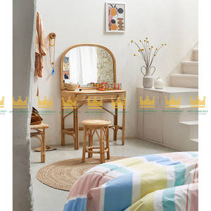 Precio barato 100% taburete de silla de tocador redondo de ratán Natural taburetes de asiento naturales hechos a mano para niños/hogar/Hotel - Product Image 4